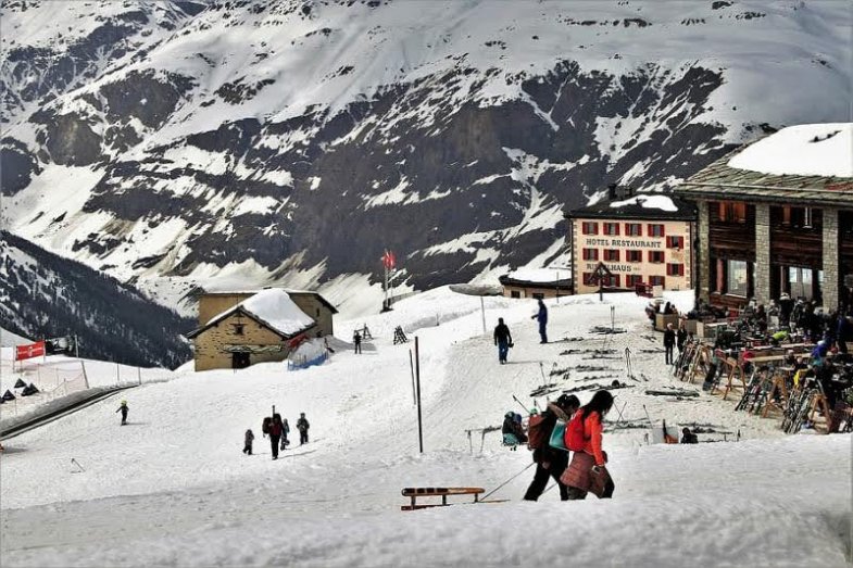 Alpy v zimě, ilustrační obrázek