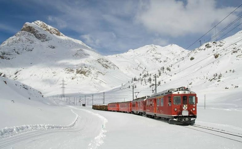 Alpy v zimě, ilustrační obrázek